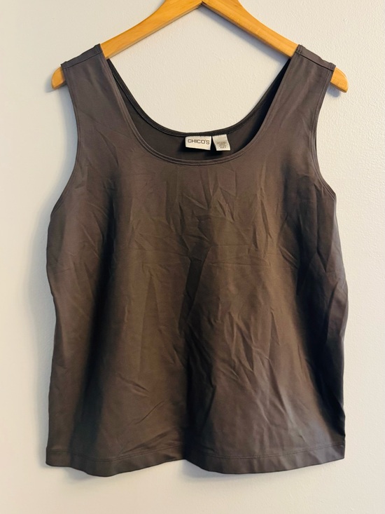 Chico's Tops - Chico’s Basic Layering Tank Top‎ Brown Mocha Nylon Spandex Size 3 (XL/16)
